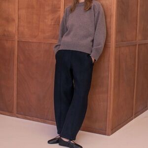 ROSAE Barrel Black pants FR40 US8 — Italian Fabric, 75% Virgin Wool blend